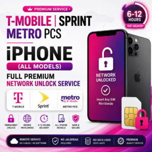 T-Mobile | Sprint | Metro PCS | iPhone (All Models) Full Premium Network Unlock Service 6-12H( No Refund )