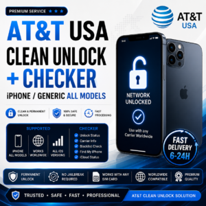 AT&T USA - Clean Unlock + Checker iPhone / Generic All Models